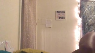 Teen mom home alone, showing off and playing with her pussy