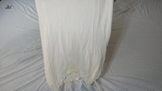 Sexy MILF Dresses White Underwear And Goes To Bed ~DirtyFamily~