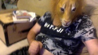 Solo fap on the sofa + cumshot