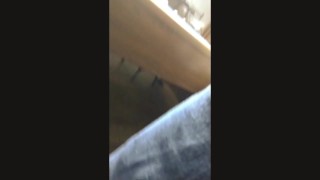 bar slut playing pool upskirt with ass & pussy showing at each shot