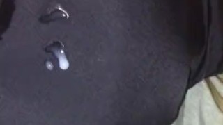 Blowjob & Cum on wifes masked face, Husband licks up cumshot & cum kisses 