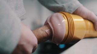 Big white dick fucking fleshlight in 4K