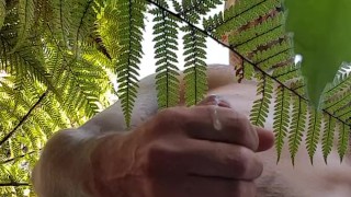 Nature walk ends with alot of cum!!