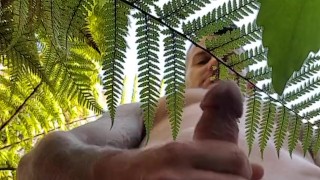 Nature walk ends with alot of cum!!