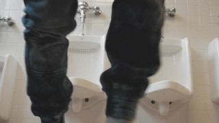 RISKY CRUISING IN PUBLIC BATHROOM