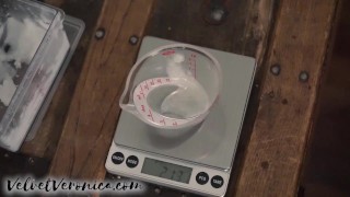 He almost after orgasm | POV STAND JOB CUMSHOT
