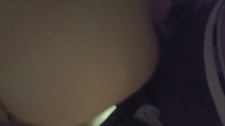 Cumming inside wifeys pussy from behind right after work