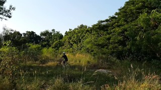 My PEE during BIKING  in Tropical rain Forest