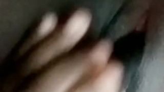 Black girl playing with her wet pussy (sexy moans) 