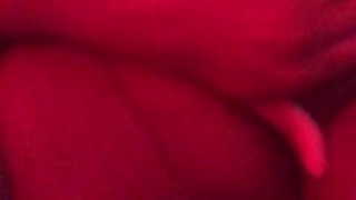 Tight pussy cumming on dildo 