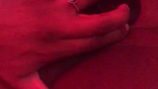 Tight pussy cumming on dildo 