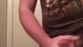 Jerking Off Big White Cock