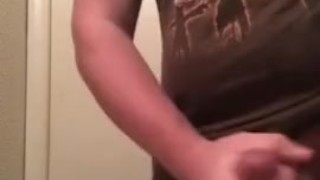 Jerking Off Big White Cock