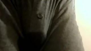 Wetting myself in grey boxers