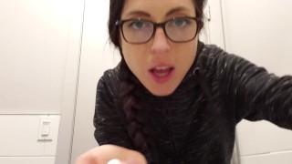 Her Winking Asshole In The Mens Room