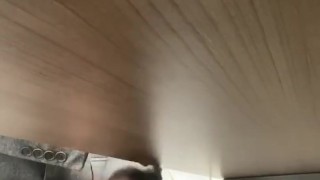 Under the desk work office wank masturbating public secret