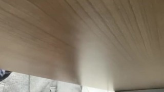 Work masturbation under the desk - big cock wanking in my office. Public