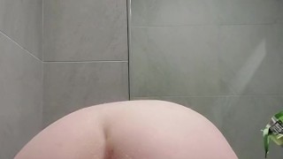 Amateur Public shower masterbation 