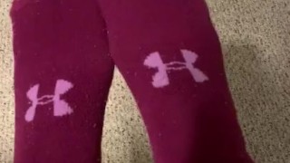 Ebony teen socks pov 