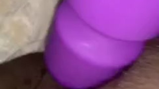 Girl fucks herself with hitachi 