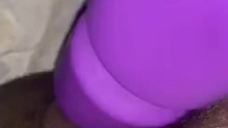 Girl fucks herself with hitachi 