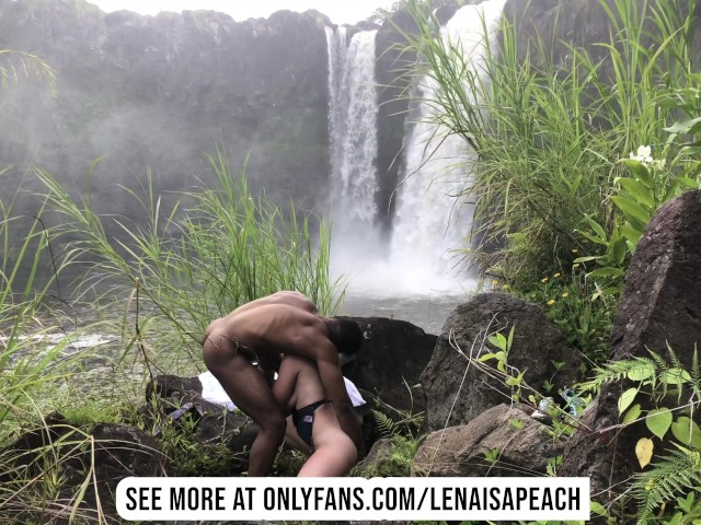Passionate Outdoor Blowjob and Sneaky Sex in Hawaiian Waterfall Paradise -  Free Porn Videos - YouPorn