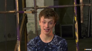 Bound twink sub is used for candle and wax tormenting