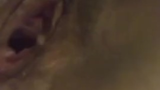 Leaking Creampie From My Hairy Pussy
