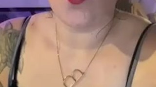 Sexy Smoker with juicy red smokey lips 