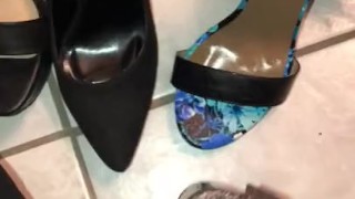 Girlfriends heels fucked and cummed Pt. 2