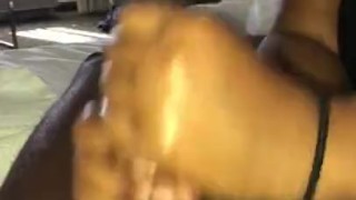 IG FootModel Gives Me A Teasing HandJob On Thanksgiving CUM SHOT