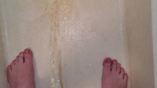 HOT PISS IN THE SHOWER!!!