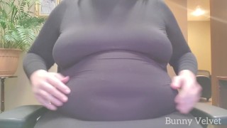 Food Baby in Tight Black Dress