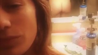 Hot Latina thankful for herself 