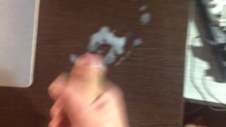 My cum on the table. My TWITTER @jacks69on
