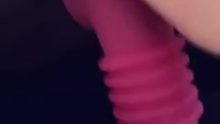 Fucking myself with my purple cock 