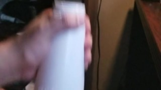 Cumming all the way through a fleshlight