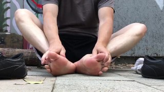 Sweaty gym feet