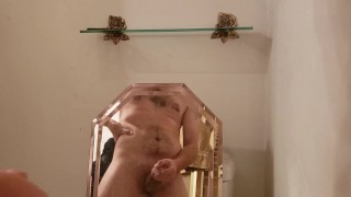 Snuck away from party to rub one out onto their mirror