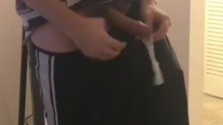 Cuck Ex boyfriend Nikolas Barrett Sucks on and wears used condom