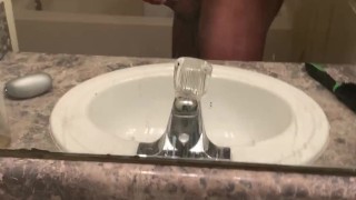Just a quickie in the bathroom w/ cumshot