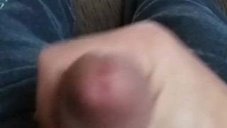 Slow jerk precum tasting