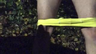 JACKING OFF Outdoors - CONDOM filled with MILK and CUM ** PART 3 **