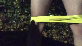 JACKING OFF Outdoors - CONDOM filled with MILK and CUM ** PART 3 **