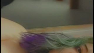 Cute teen feels herself and moans to you