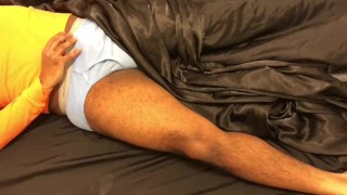 Stroking Myself on Satin Sheets - Part 1 of 2 (Raw, No Lotion)