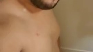 Sexy hot chubby country boy in the shower