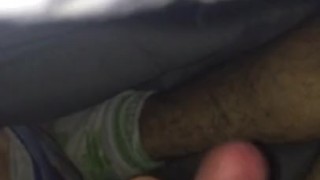 Man plays with his big dick 