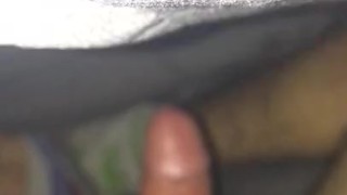 Man plays with his big dick 