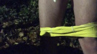 JACKING OFF Outdoors - CONDOM filled with MILK and CUM ** PART 1 **